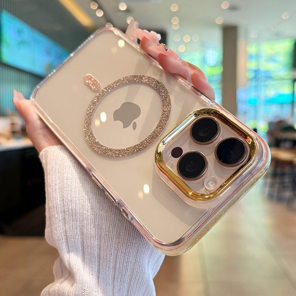 Bling Bling Glitter Silicone Phone Case For iPhone 15 14 13 12 11 16 Pro Max 14 15 16 Plus Protector Shockproof Cover