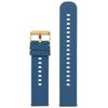 Rubber Watch Strap U27 - Navy Blue/Gold - 18Mm