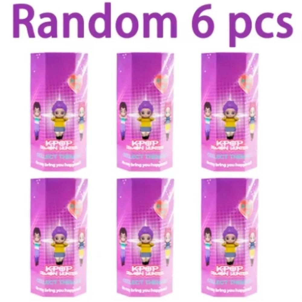 12pcs/Set Kpop Demon Hunters Action Figure Toy Derpys Tiger Rumi Mira Zoey Sussy Figurine Blind box Doll For Fans Gift