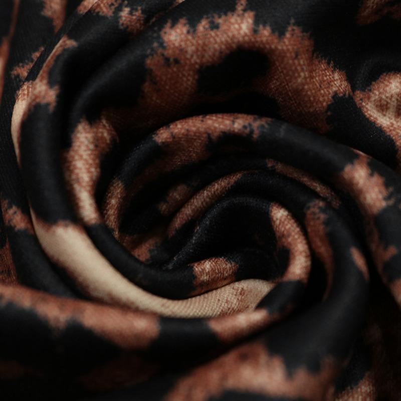 Women's Halter Split Long Dress with Stylish Fluffy Long Sleeve Print Two-piece Set