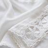 Sunny day fabric Patrice Cafe 120cm wide x 30cm White Short Length Curtain, long, Lace,