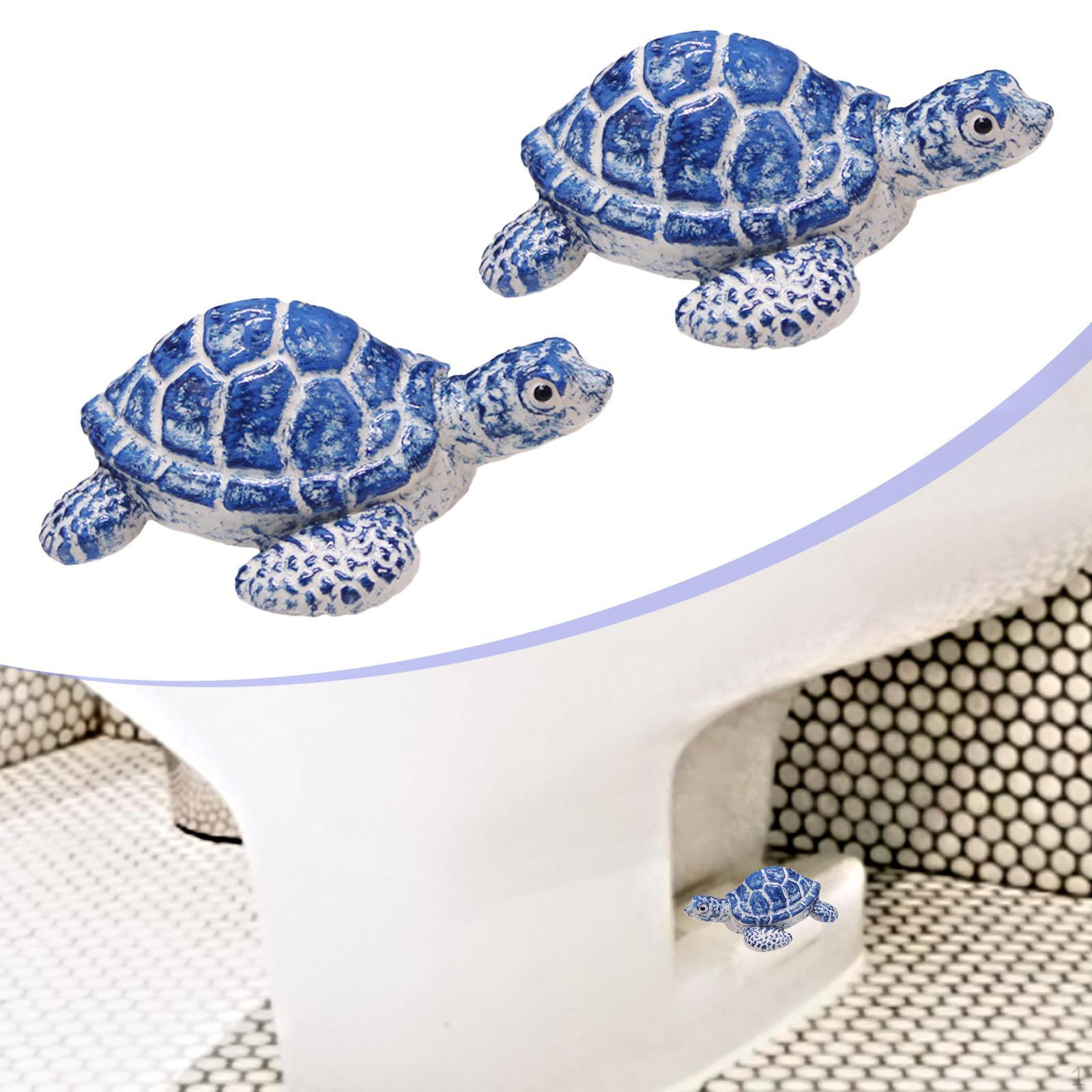 

2 шт. Крышки болтов для унитаза в виде черепах, Компактный подарок, Статуэтки, Детали, Простая установка, Полимерная крышка для винтов для
