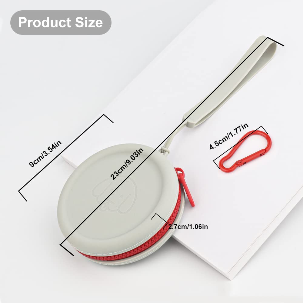 Silicone Dog Treat Pouch Bag,Portable and Waterproof ,Ideal for Dog and Cat Snacks On Walks,Pocket Size,Easy To Clean,Odorless,Zipper Design