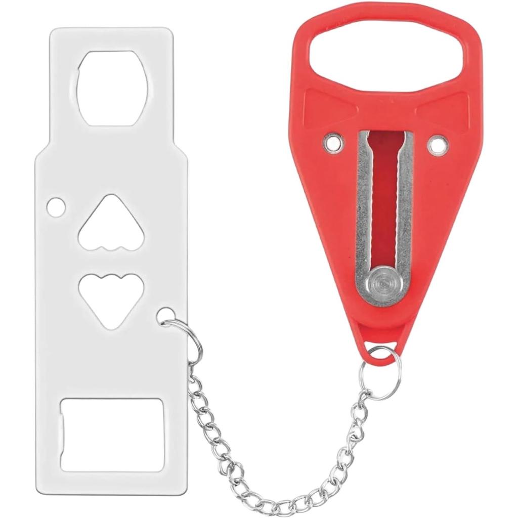 Tragbares Türschloss für Zuhause Doppelbohrungs-Diebstahlsicherungskette für Zimmer Hotel Diebstahlsicherung für Wohnung und Hochschule