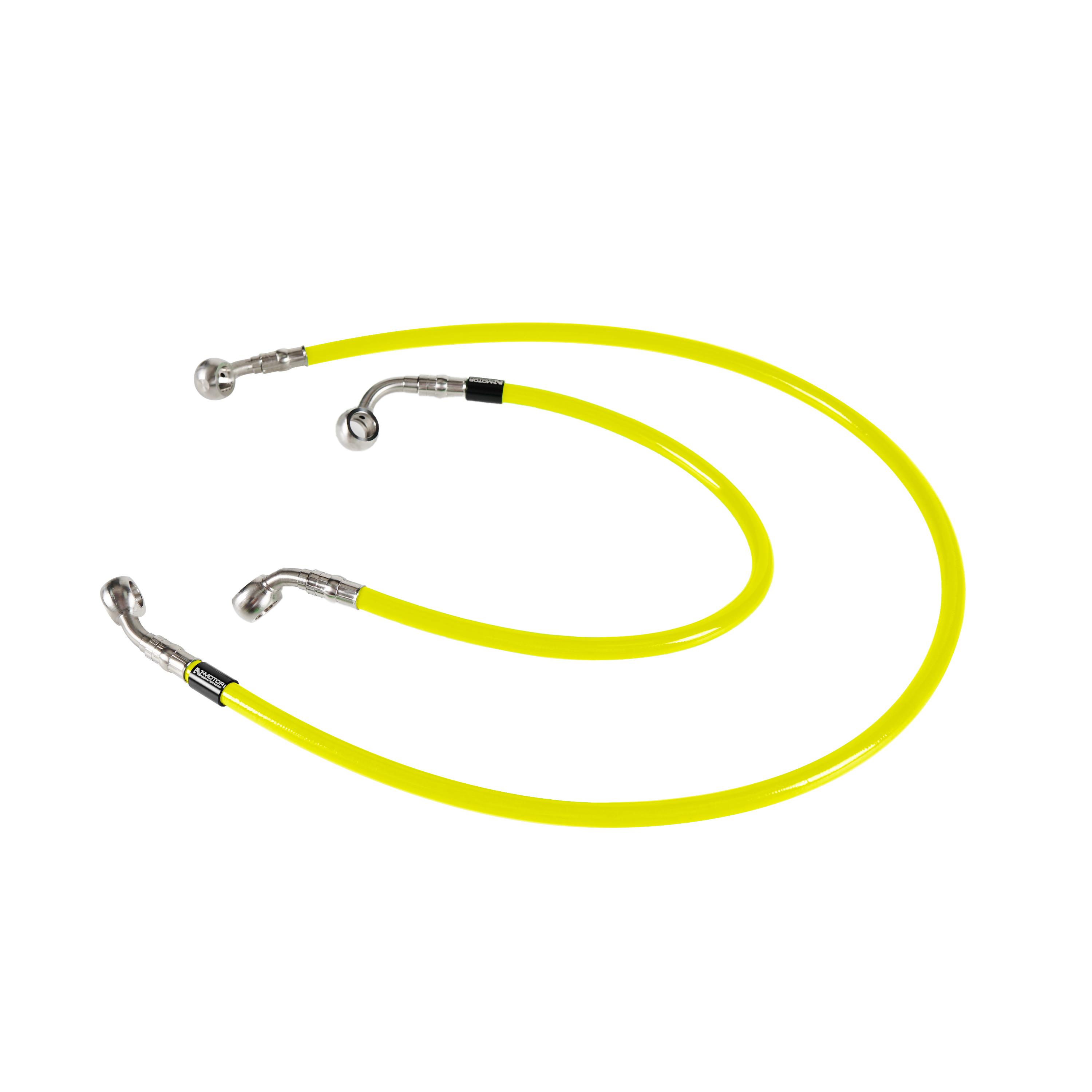 

Front Rear Full Set Racing Brake Line Kit Steel Braided Hose for Yamaha YZF-R3 ABS Removal жовтий
