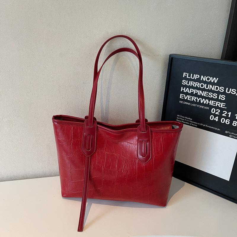 

Вместительная модная сумка через плечо 2025, популярная сумка, женская простая сумка-тоут