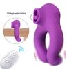 Bezdrátové ovládání 7 rychlostí Lízání Flirtování Zámkový kroužek Dvojitý Vibrátor pro muže Penis Ženy Dvě sexuální hračky pro dospělé Obchod s intimním zbožím