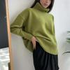 Turtle Neck Cashmere Vintergenser Dame 2021 Elegant Tykk Varm Dame Strikket Genser Løs Basic Knitwear Genser
