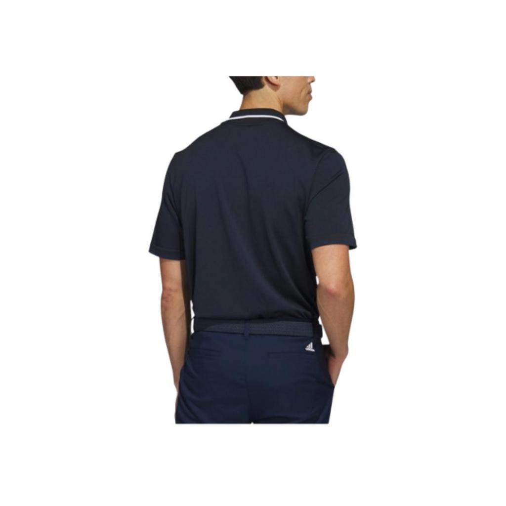 Adidas Striped Detail Golf Polo Shirt Men Tops Navy-Blue IA6400