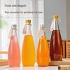 New Frosted Glass Water Bottle with Lid - Thick, Transparent, Sealed for Juice & Soda Beverages