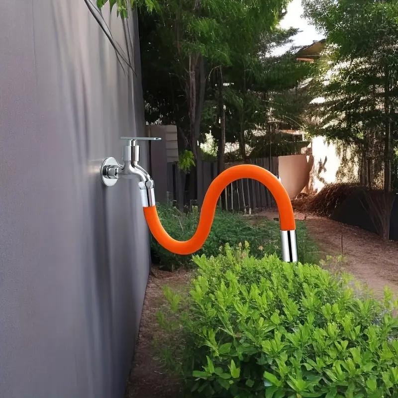 1 piece adjustable water line extension with connector, 360 degree rotary hose adapter, general purpose old threaded flat faucet