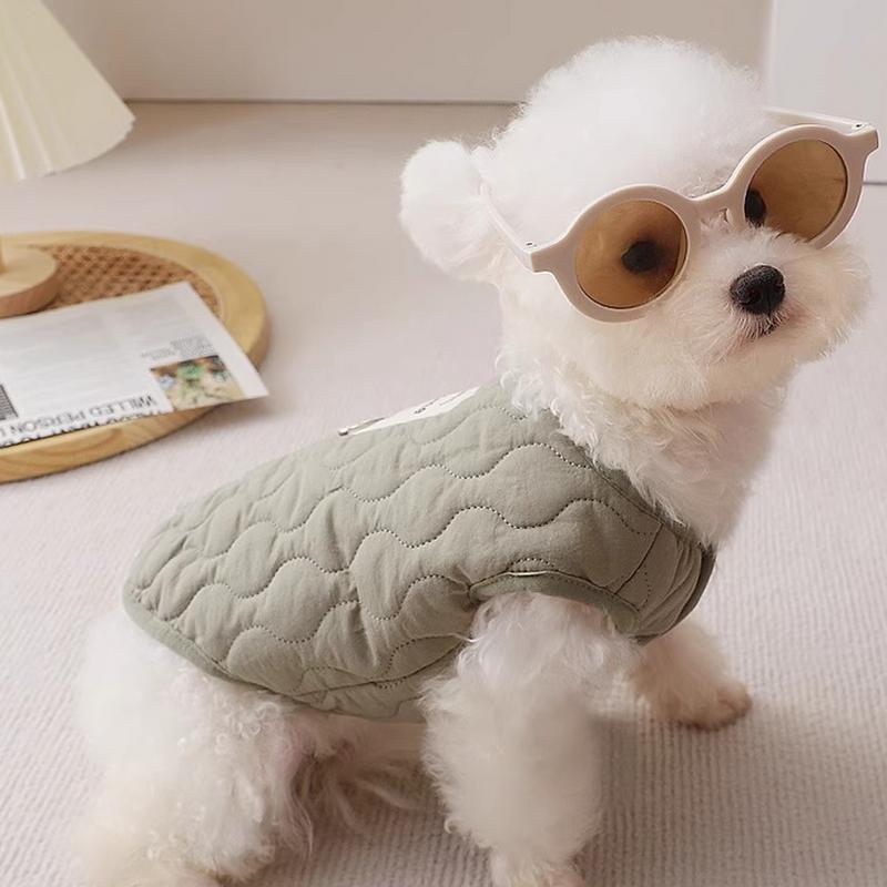Winter Pet Coat Clothes for Cold Weather Clothing Warm Dog Clothes with Built in Harness Hole Pet Apparel for Small Dogs Cats
