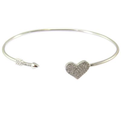 [P2395] - Silver Open 'Love' Bracelet (rhodium-plated)