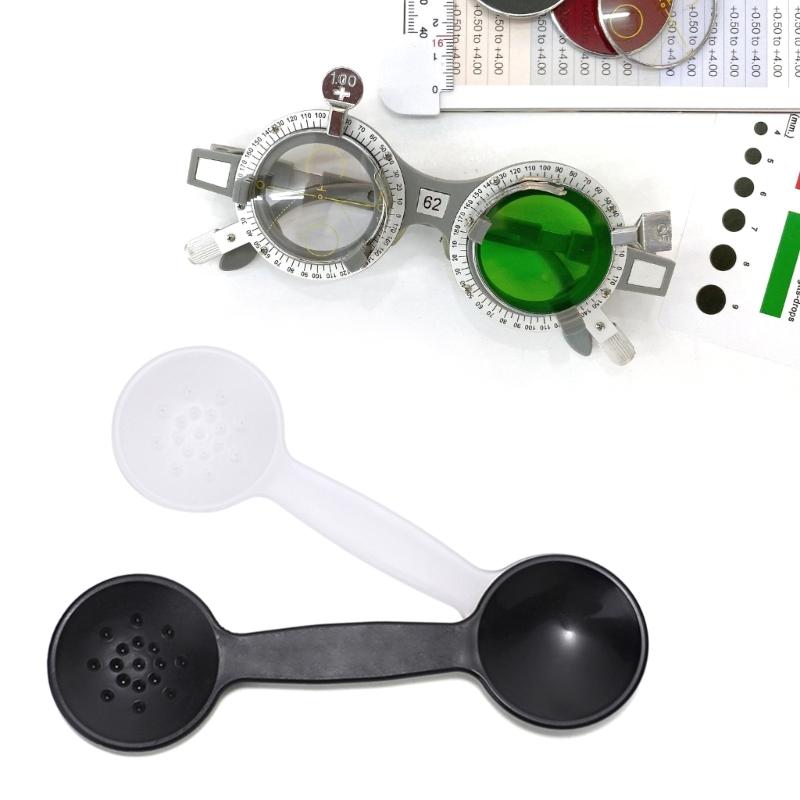 Professional Occluder Eye Exam Tool Pin Hole Occluder Handheld Optometry Instrument Test Occluder White/Black