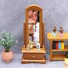 1/12 Dollhouse Simulation Dressing Mirror Vertical Mirror Model Doll Home Furniture Floor Mirror Micro Living Scene Accessory