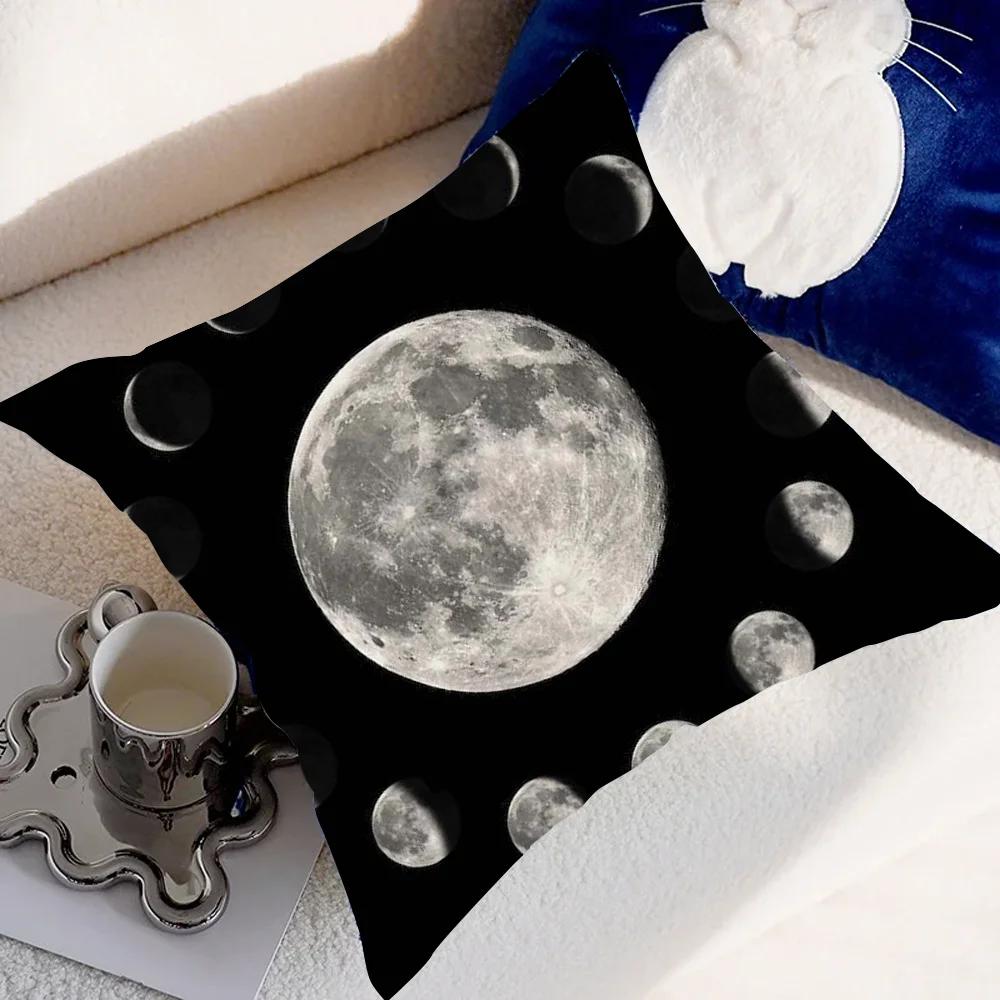 Moon Pillow Case Pillow Cover Case Square Room Sofa With For Home Use Plush Cute Cushion Cover