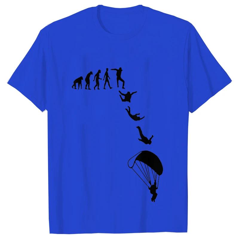 Funny Skydiving Men T-shirt Sky Diving Graphic Tops Short Sleeve Skydiver Clothing Parachute Evolution Jumping T Shirts Harajuku