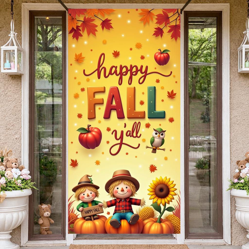 Seasonal Banner Theme Fall Decor Fall Banner Pumpkin Design Autumn Party For Home Decoration Seasonal Celebration Indoor Decor