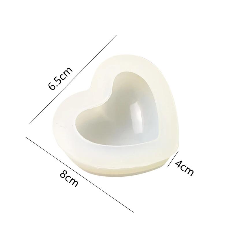Liebesherz Silikonform 3D Handwerk für Kuchen Dekoration DIY Kerze Harz Seife Gips Herstellungswerkzeuge Heimdekoration