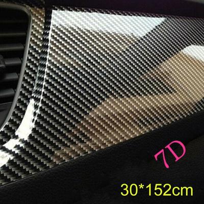 30cmX152cm/12" X 60" 7D Carbonfaser Aufkleber Glänzend Automobil Styling Auto Aufkleber Blatt UV Wasser Schmutzabweisend Autozubehör