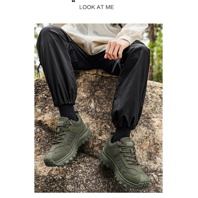 Men Plus Size Comfortable Thick Sole High Top Tactical Outdoor Hiking Martin Boots