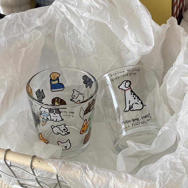 Japanese-Style Small Wine Glass, Niche Ins Cartoon Repair Hook Glass, High Temperature Resistant Small Wine Cup, Coffee Cup, Gift Box.