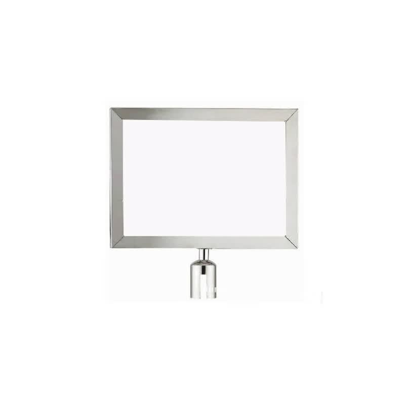 ZUIMI Stainless Steel Retractable Belt Stanchion with A3 Sign Holder