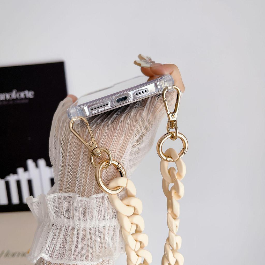All-in-one Anti-drop Transparent Crossbody Case for iPhone Series