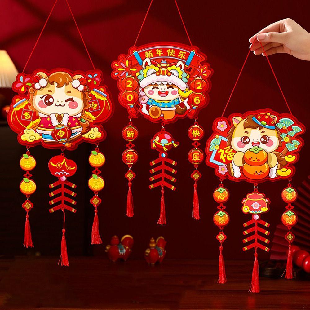 Traditional New Year Wall Pendants Handmade Fu Hanging Ornament  Spring Festival
