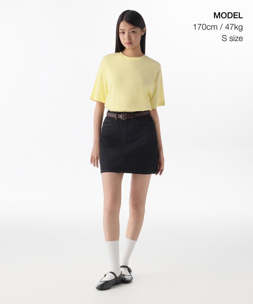 MUSINSA STANDARD WOMAN Women'S Relaxed Fit Crew Neck T-Shirt [Lemon]
