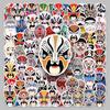 120 Peking Opera Face Mask Stickers: Chinese Style Waterproof Decorations for Computers, Suitcases, Motorcycles