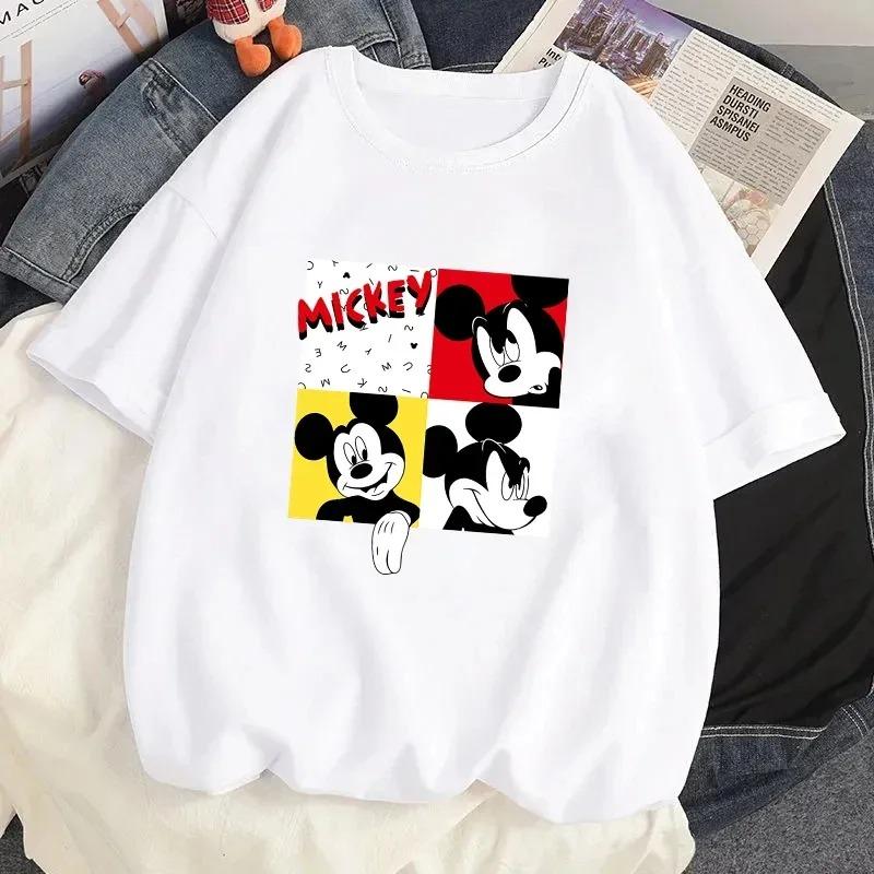Cute Mouse Graphic Women Tshirt Cartoon Printed Short Sleeve Tee Shirt Funny Duck T Shirts Summer Streetwear Y2k Clothes Tops