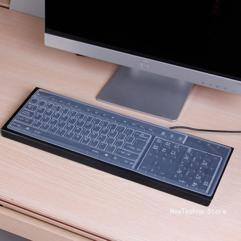 44.5x13.8cm Silicone Keyboard Protector Cover Skin for Computer Desktop Keyboards for 19'' 21.5'' 22.1'' 23'' 24'' 27'' 29''