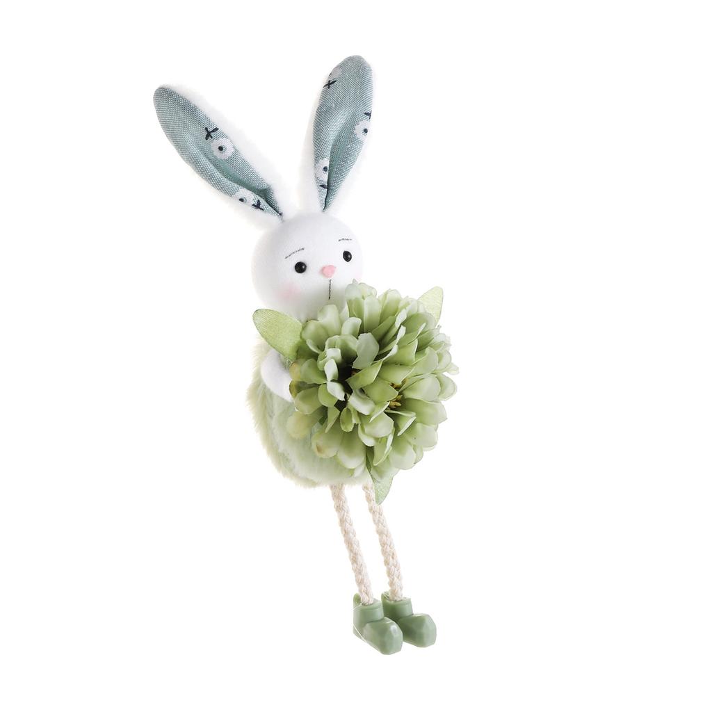 Colorful Rabbit Doll Decoration Polyester Plastic Rabbit Figurine Pendant for Door Window Balconies Indoor and Outdoor