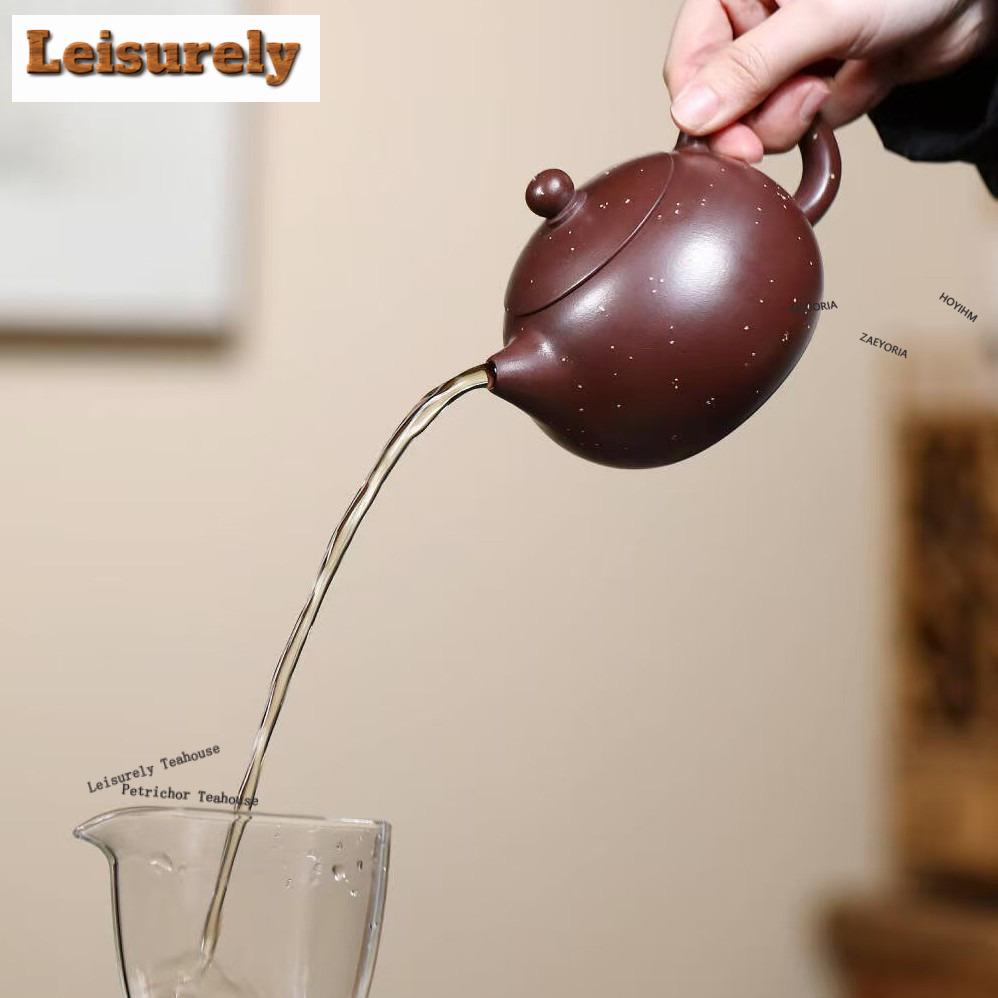 111ml Ancient Yixing Purple Clay Teapots Handmade Xishi Pot Raw Ore Mud Tea Brewing Kettle Chinese Zisha Tea Set Drinkware Gifts