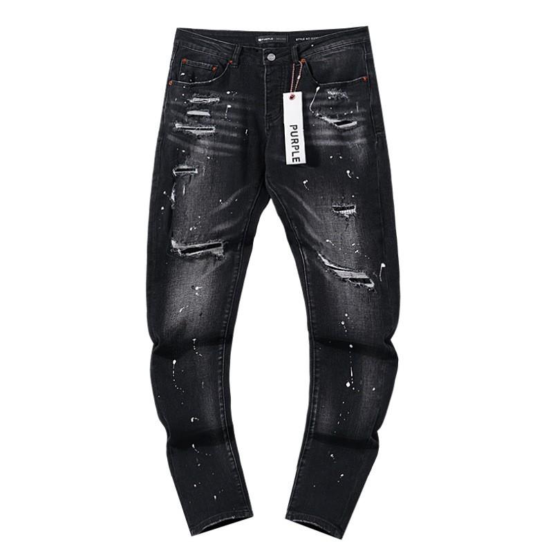 Jeans de Hombre Rectos con Parches Desgastados Estilo Vintage High Street Pantalones Casuales
