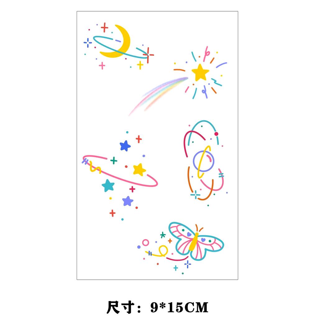 Dopamine Color Butterfly Animal Love Star Fireworks Small Picture Finger Tattoo Sticker