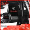 LXT3   1/2pcs Car Headrest Cover Seat Head Pillow Neck Headrest Cover Stickers For CLS GLC GLK W211 W221 W220 W163 W16