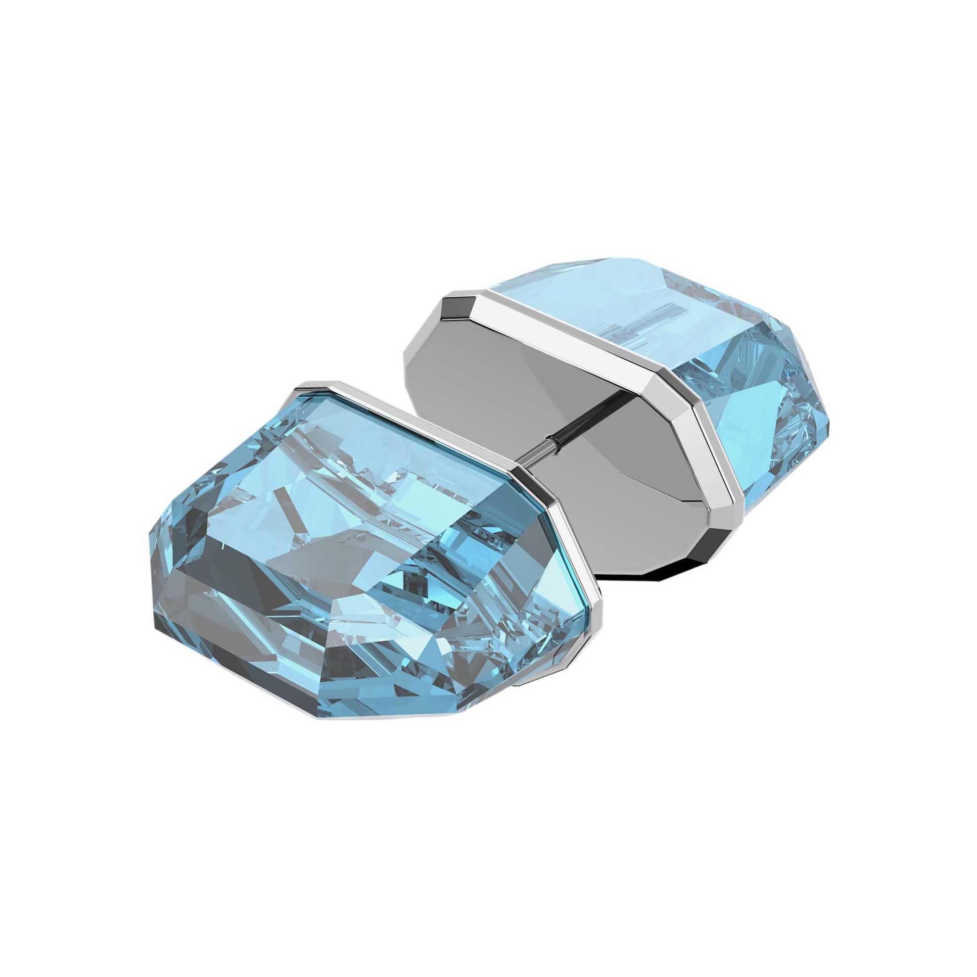 Swarovski Lucent Earring Single Blue Rhodium Plated Women earrings 5600255 Shopping Bag,Blue,F