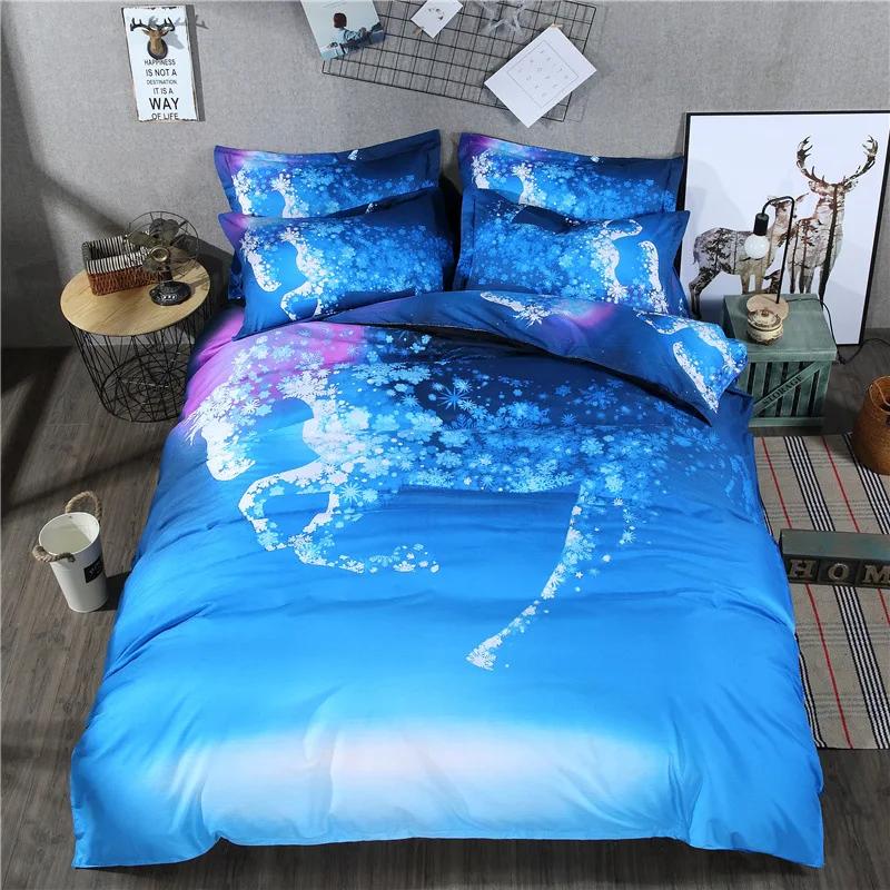 Sugar Skull Comforter Cover Set King Size Skulls Decor Bedding Bones Skeleton Roses Floral Duvet Cover Set Bedding Cover Zipper