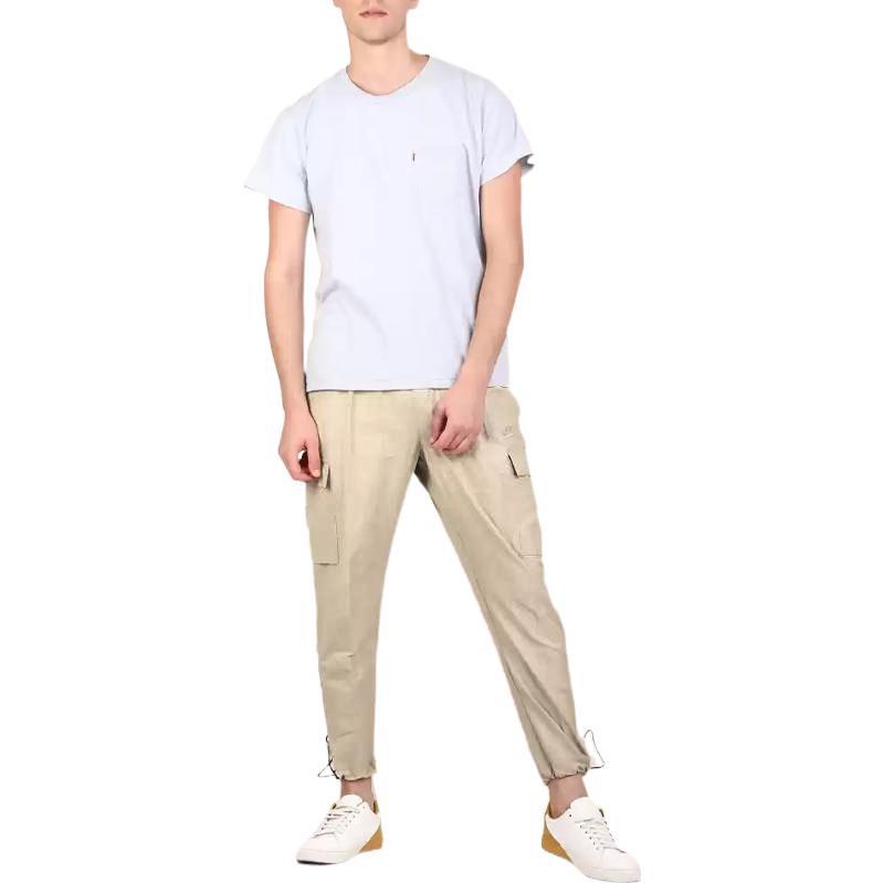 Nike Ropa Deportiva con Logo Bordado Pantalones Cargo Tejidos para Hombre Pantalones Marrón Claro CU4326-224