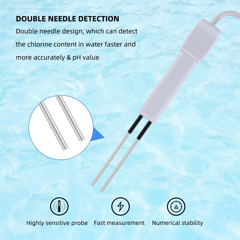Digital PH CL2 Water Quality Tester Monitor For Pool Spa Swimming Pool Chlorine And PH Level Meter For Aquarium Hot Spring