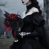 Bridesmaids Bouquet Gothic Flowers Bouquet for Bridesmaids Dark Wedding Bouquet for Halloween Party Ceremony Anniversary