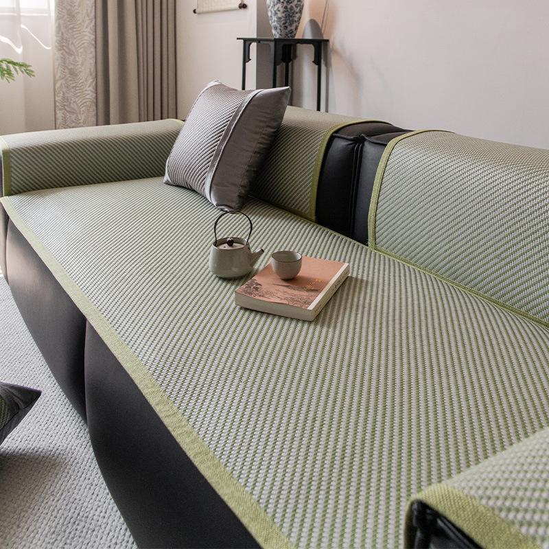 New Pe Rattan Mat Sofa Cushion Summer Mat Cushion Cold Silk Cool Non-Slip Light Luxury Sofa Cover Cloth Towel