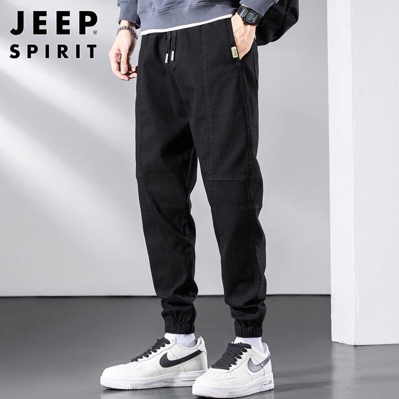 JEEP SPIRIT Men's Autumn/Winter Casual Cargo Jogger Pants
