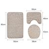 3-teiliges Badezimmerteppich-Set, 2-teiliges rutschfestes weiches Badematten-Set, Duschmatten-Set, Toilettensitzbezug, Bodenmatte