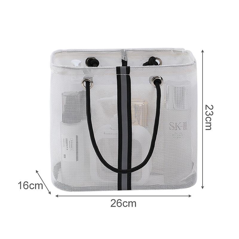 1pc Travel Portable Storage Bag Mesh Cosmetics Bag Toiletries Makeup Organizer Bag WaterProof Handbag Large Capacity Beach Bag
