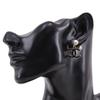 CHANEL Logo COCO Mark Piercing gold/black Plated Gold/Fake pearl 9.82g Women Used
