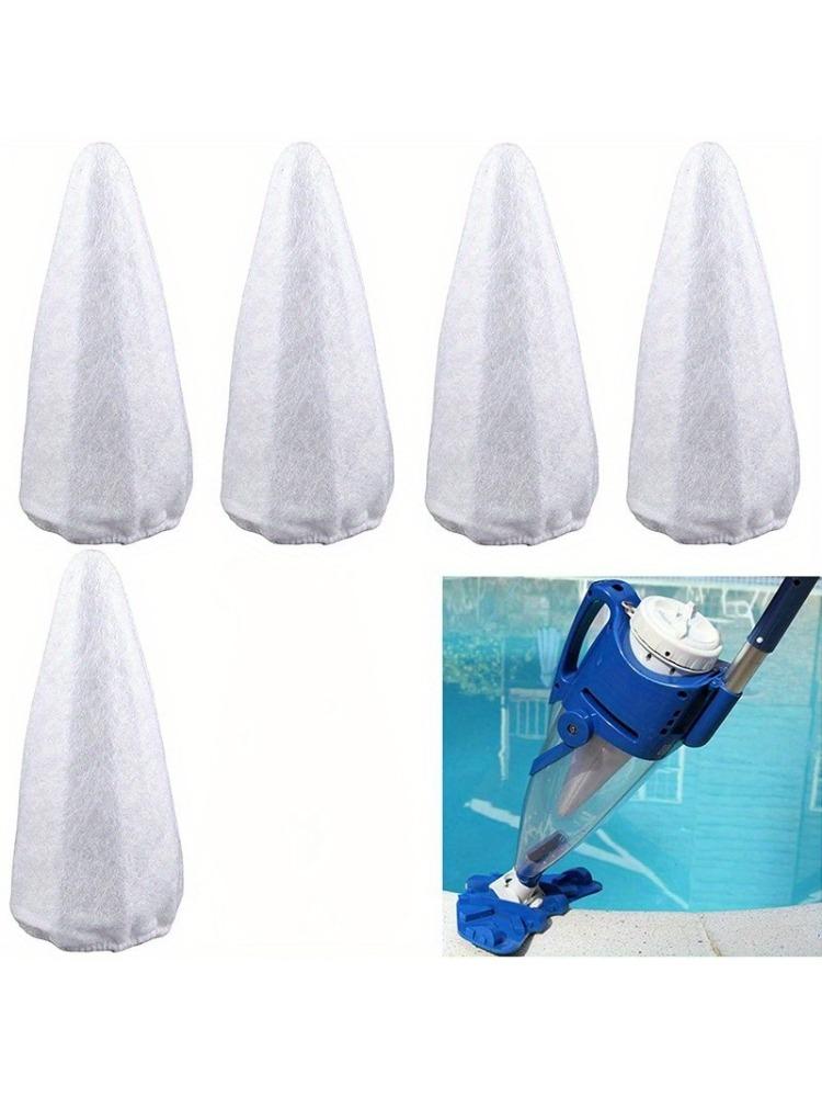 5 Stück Ersatz-Vakuumfilter Baumwollbeutel für Pool Shockwave Filter Hochdichtes Maschen-Poolfilterbeutel