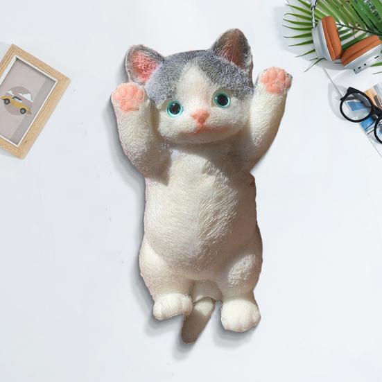 Realistic Cat Squeeze Toy Slow Rebound Soft TPR Stress Anxiety Relief Portable Kids Teens Adults Kitten Animal Squishes Sensory Fidget Toy